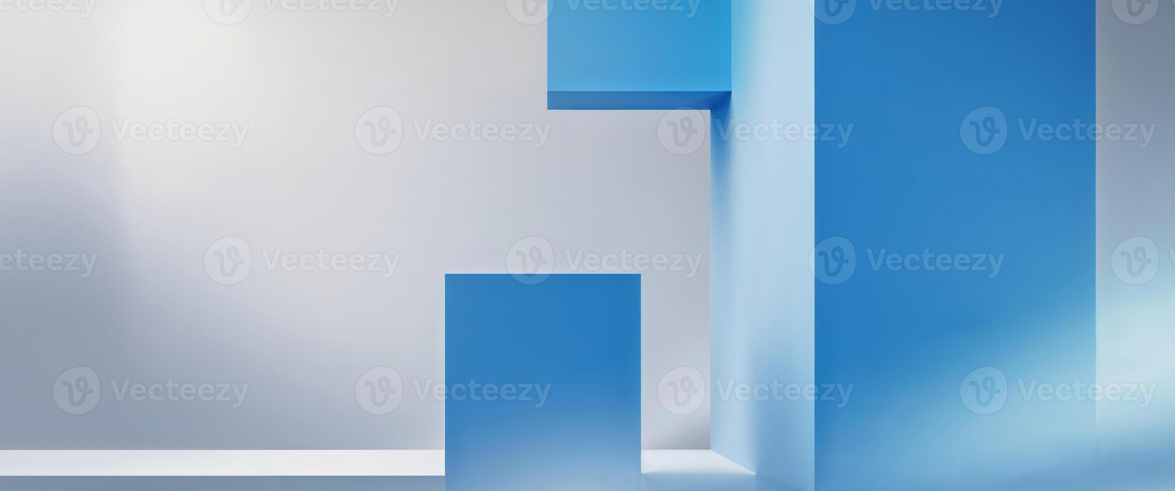 Blue Abstract Geometric Shapes Background photo
