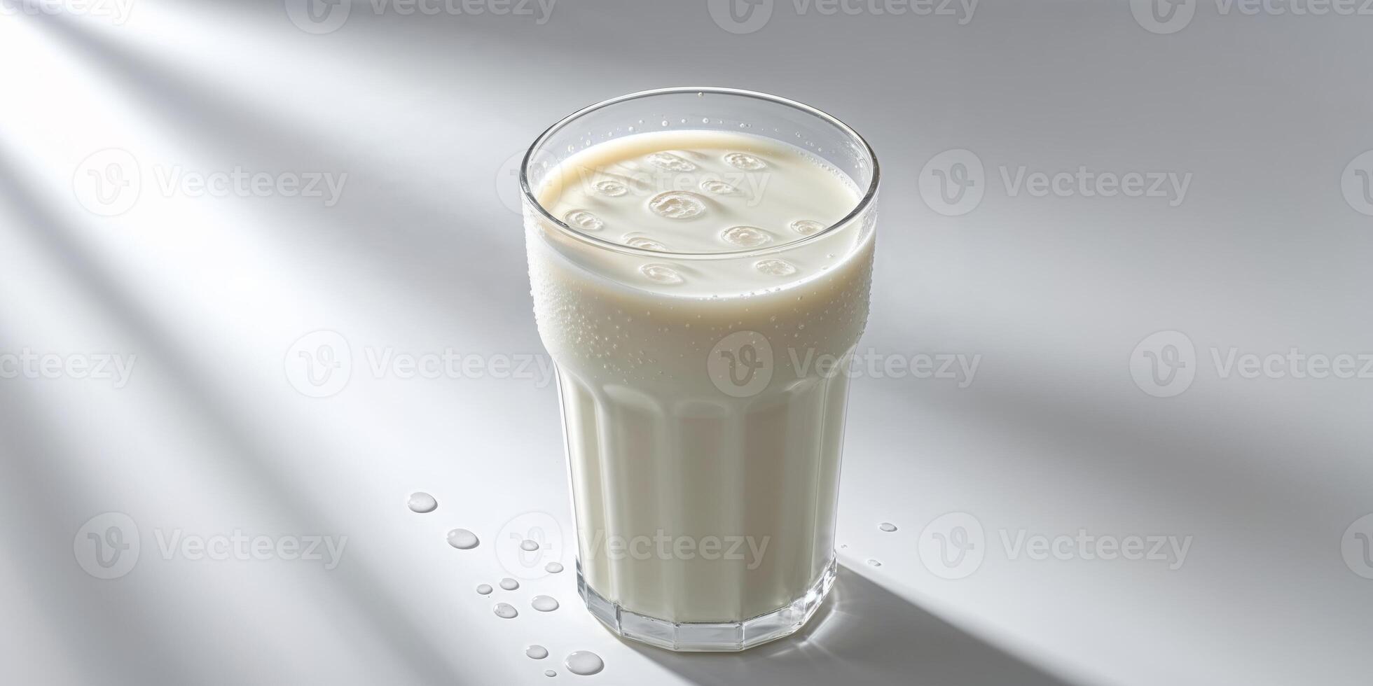 Soymilk beverage healthy soybean drink in a glass bright background refreshing concept for nutrition lovers. photo