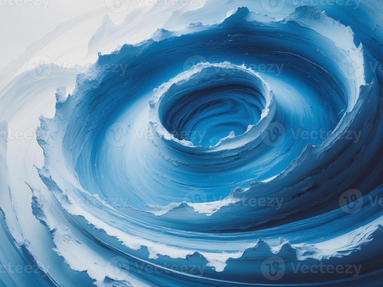 Abstract digital art piece that appears to be swirling blue vortex. photo