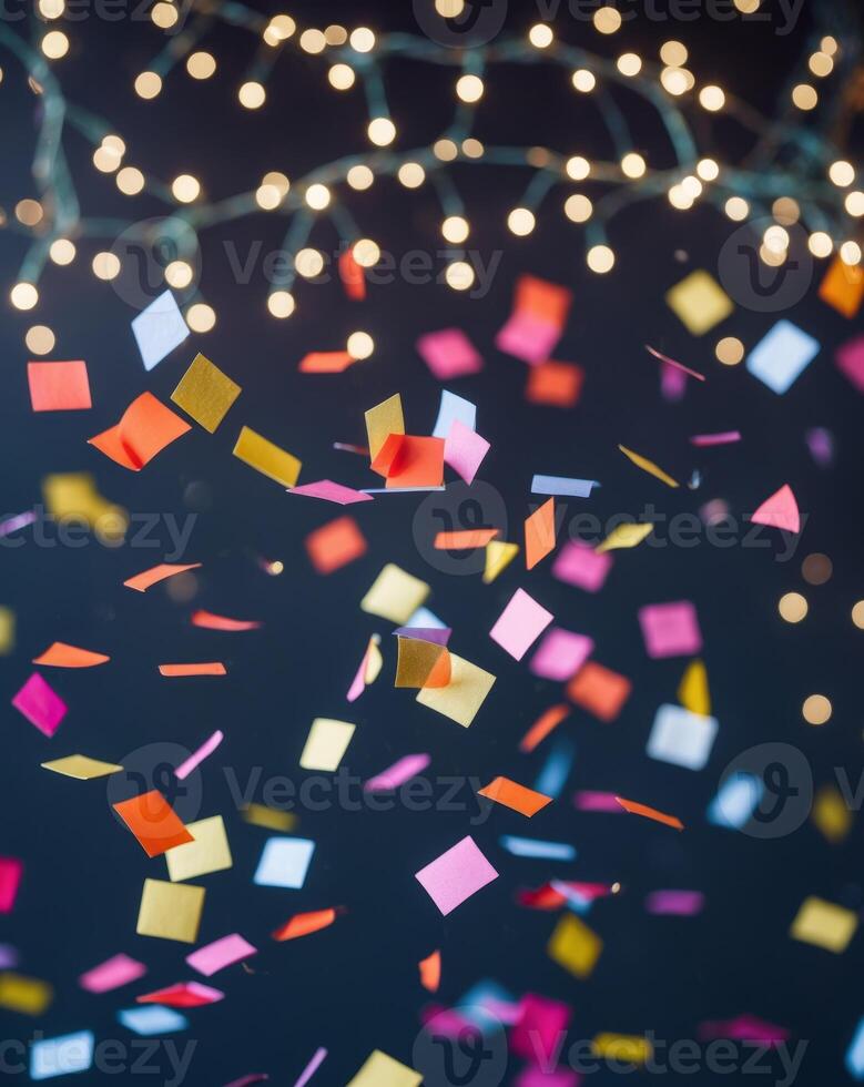 Confetti falling from the sky photo