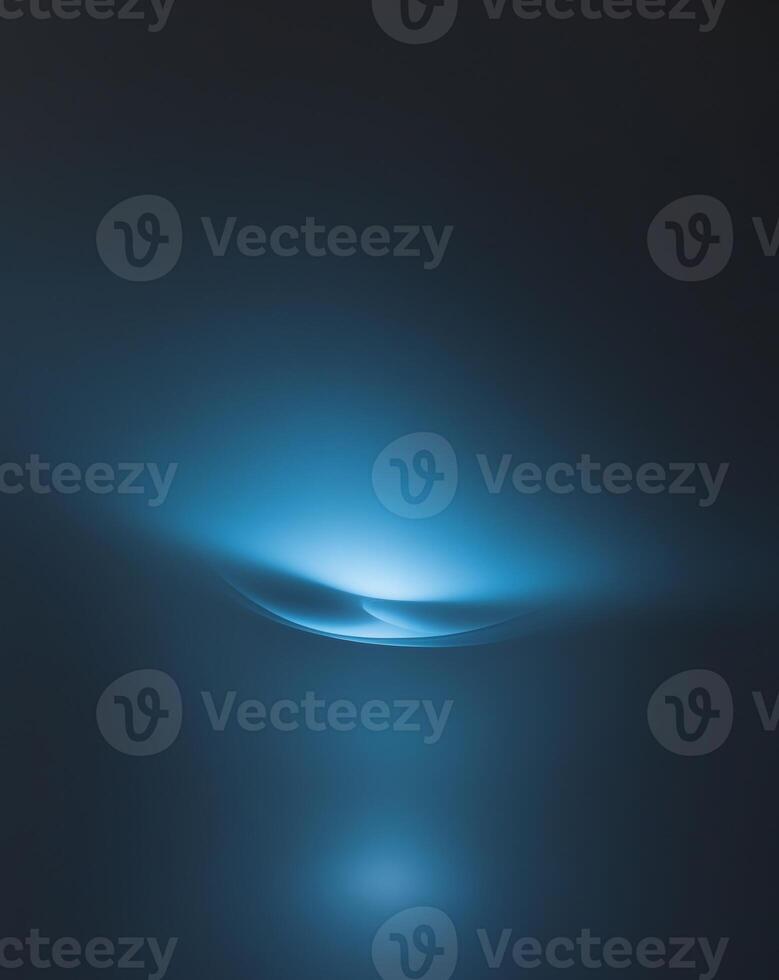 Mystical blue light glow with subtle shadows in dark background. photo