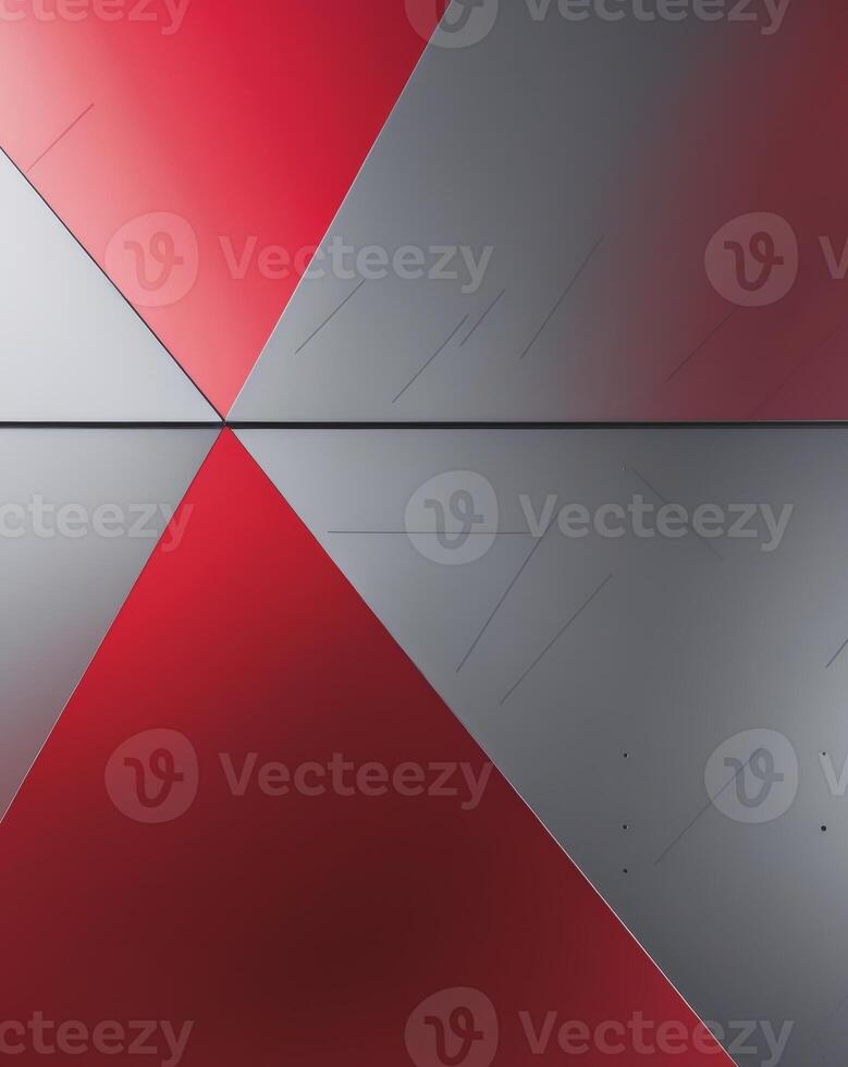 Futuristic Abstract Red Gradient Metallic Line Background for Technology and Digital Design. photo