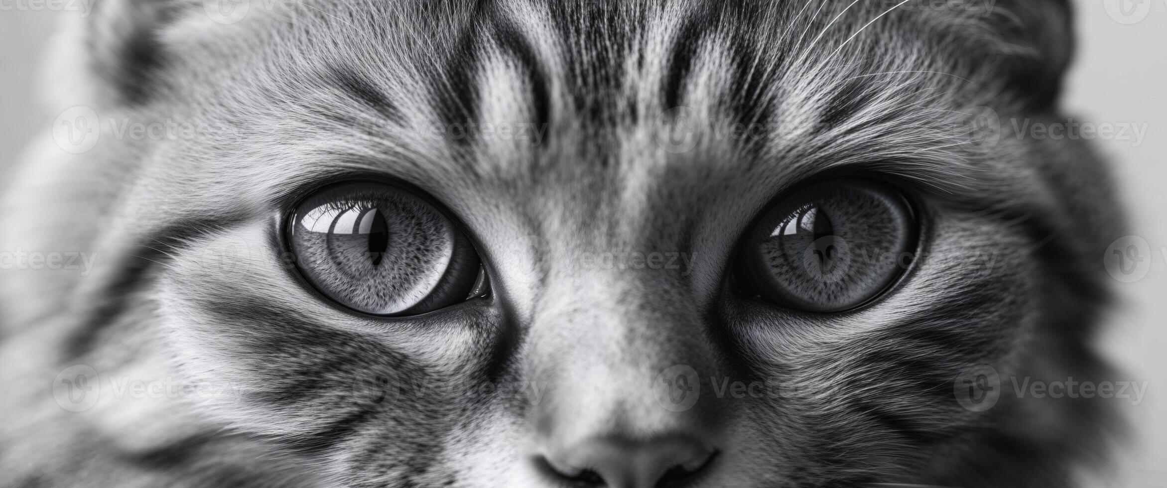 Captivating Close up of a Cat s Enigmatic and Reflective Eyes Revealing Nature s Mysteries photo