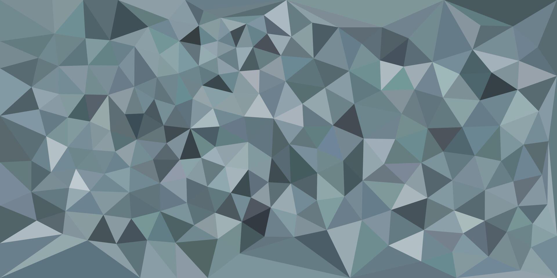 An abstract geometric background with a low-poly triangular pattern in shades of gray and blue, creating a modern and stylish digital design. vector