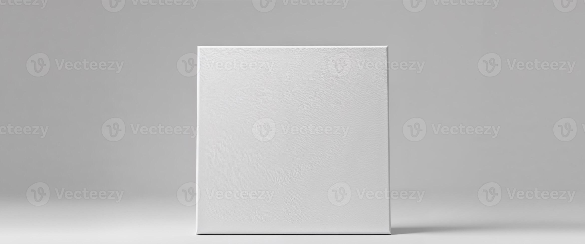 White square blank canvas mockup design template. photo