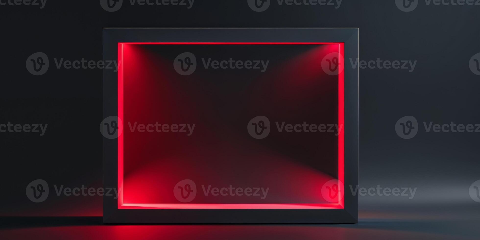 A black box with red light on it photo