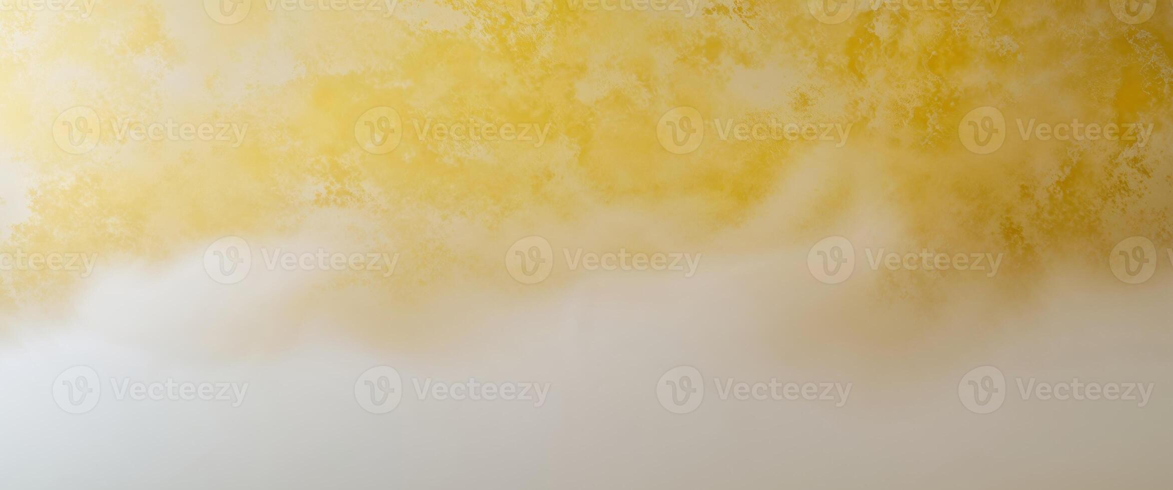 Abstract Yellow Texture Background with White Haze and Foggy Effect. photo