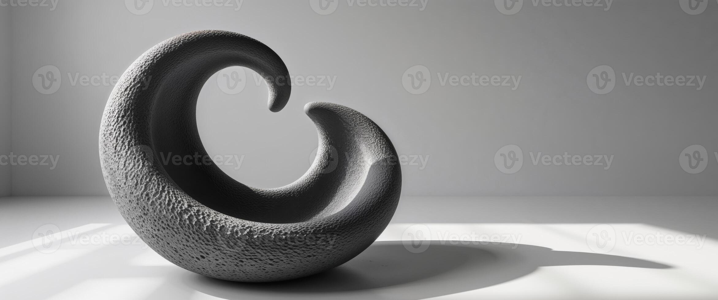 A close up view of a textured and curved object photo