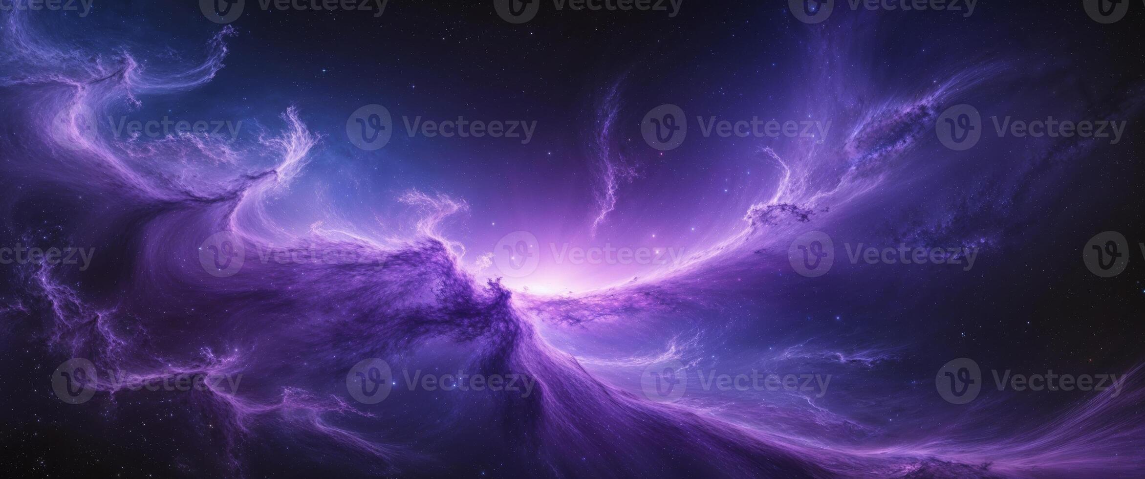 Stunning Deep Space Nebula Galaxy Background Image Purple and Blue Cosmic Art. photo