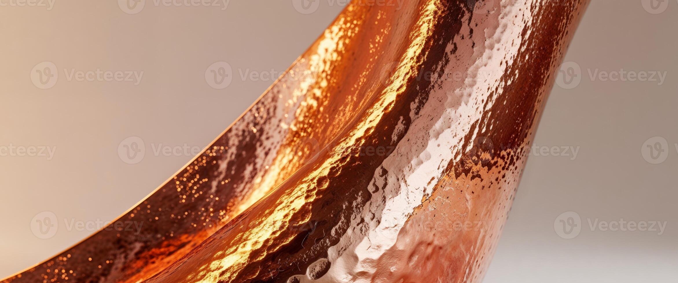Gleaming copper texture with dramatic light for creative design and background photo