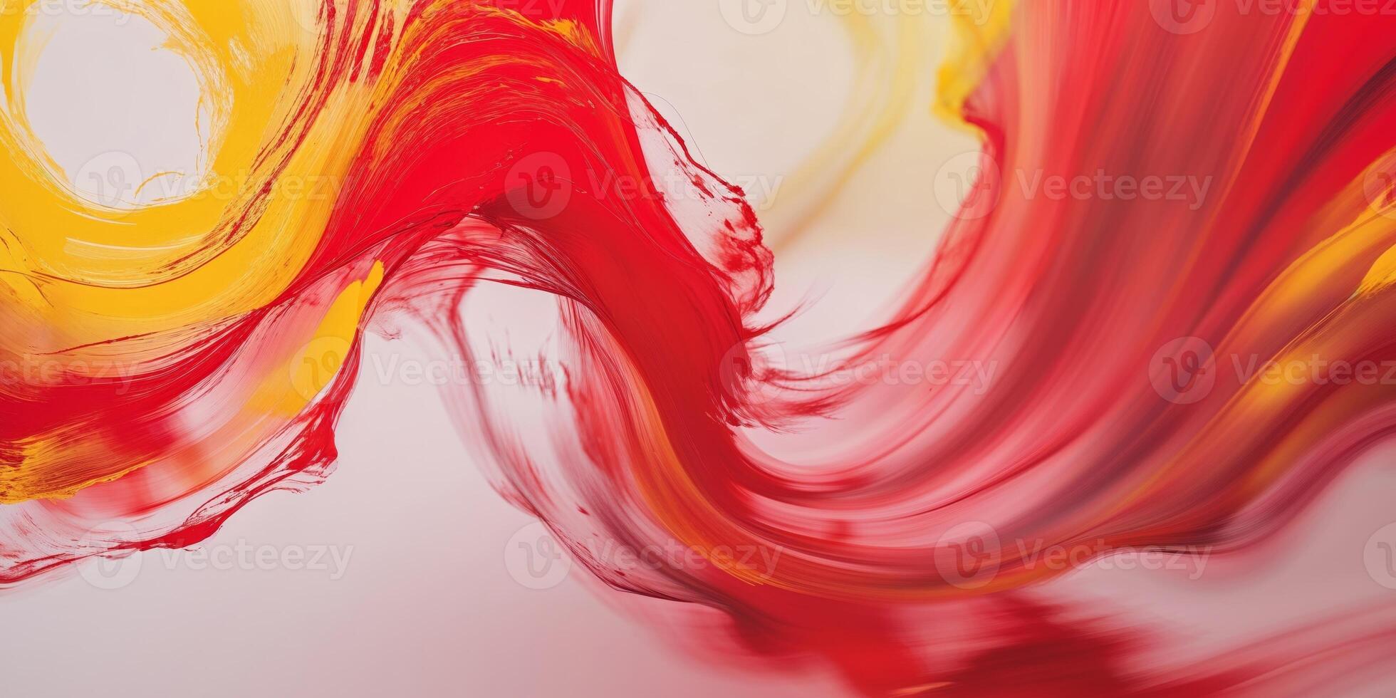 Vivid Red and Yellow Flowing Abstract Background for Designs. photo