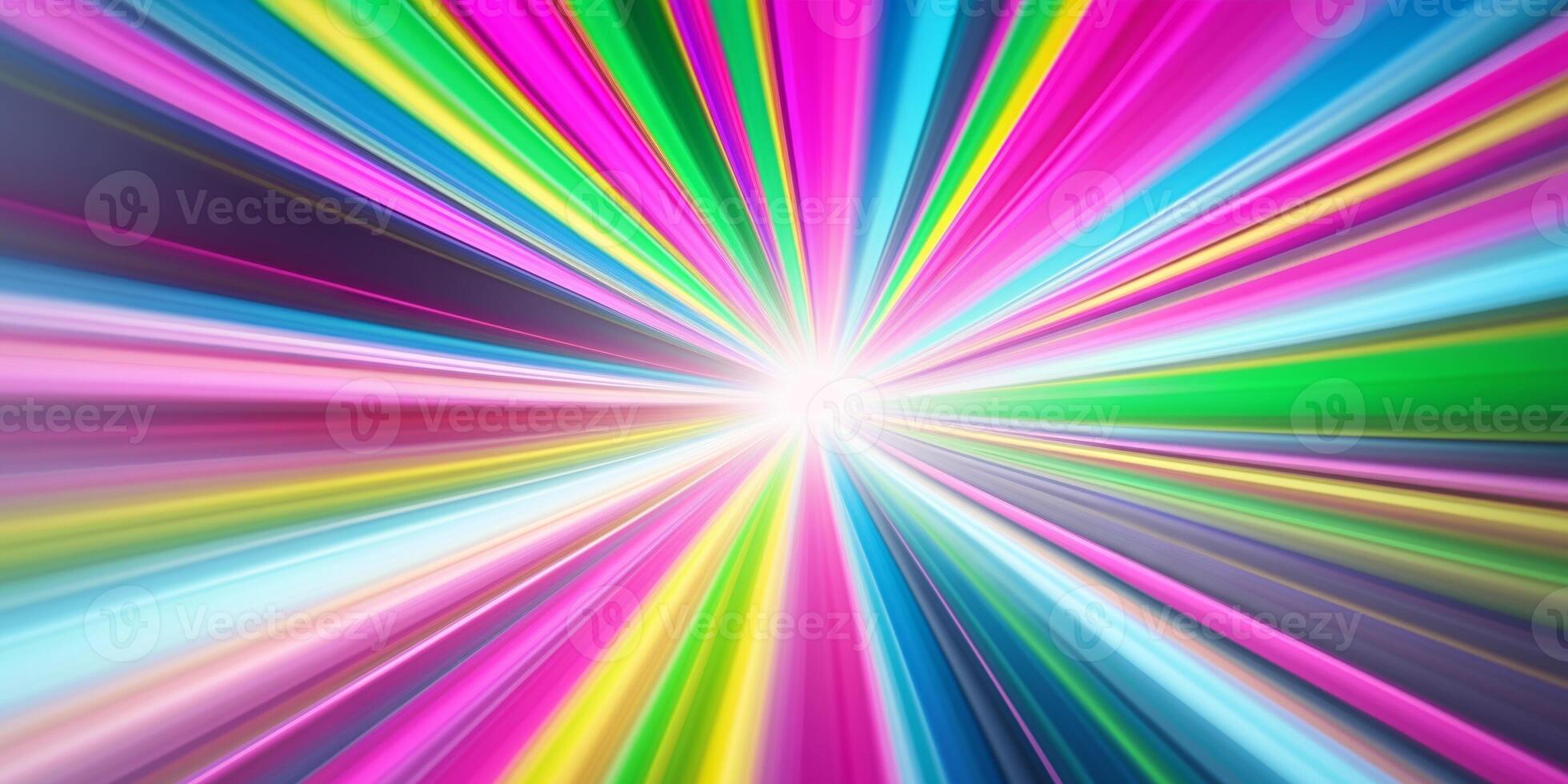 Colorful light rays background with a bright light photo
