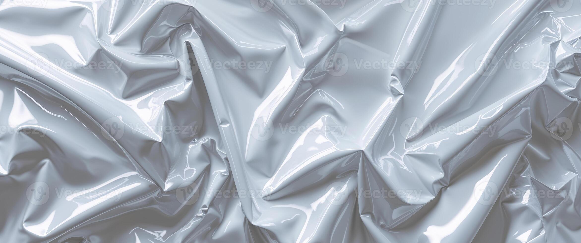 Shiny crumpled plastic texture for creative background and design. photo