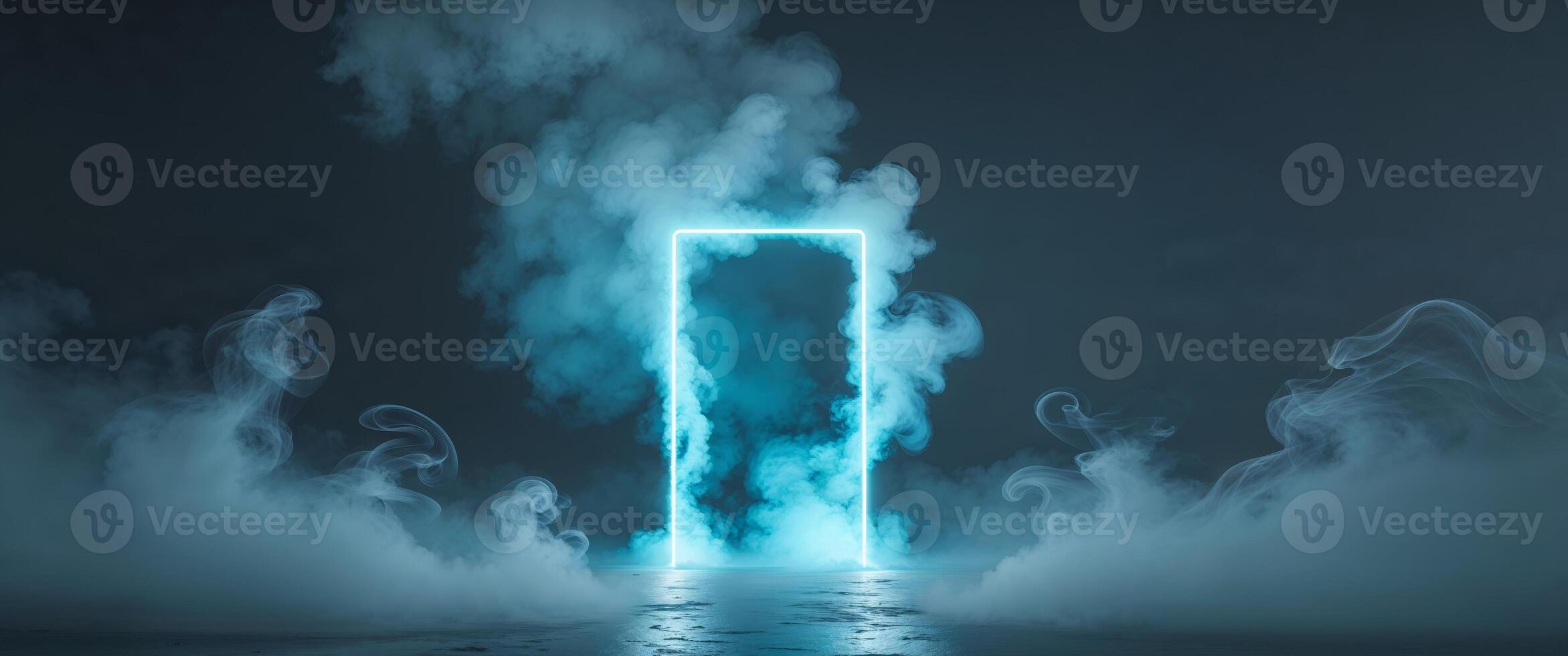 A door with smoke coming out of it photo