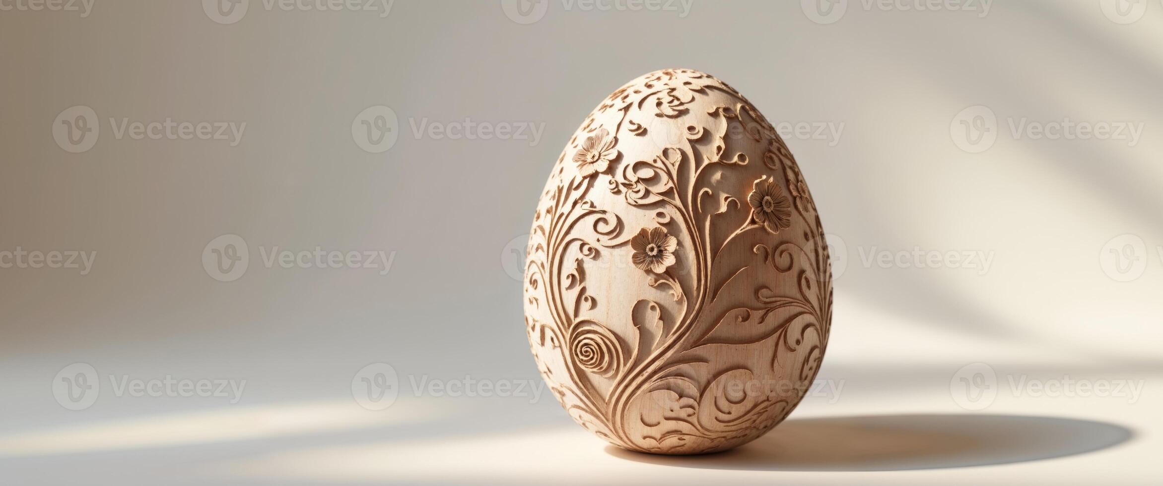 A decorative egg with intricate designs on it photo