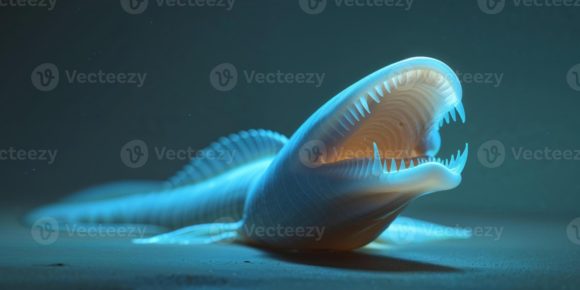 Glowing Gulper Eel with Large Expandable Mouth photo