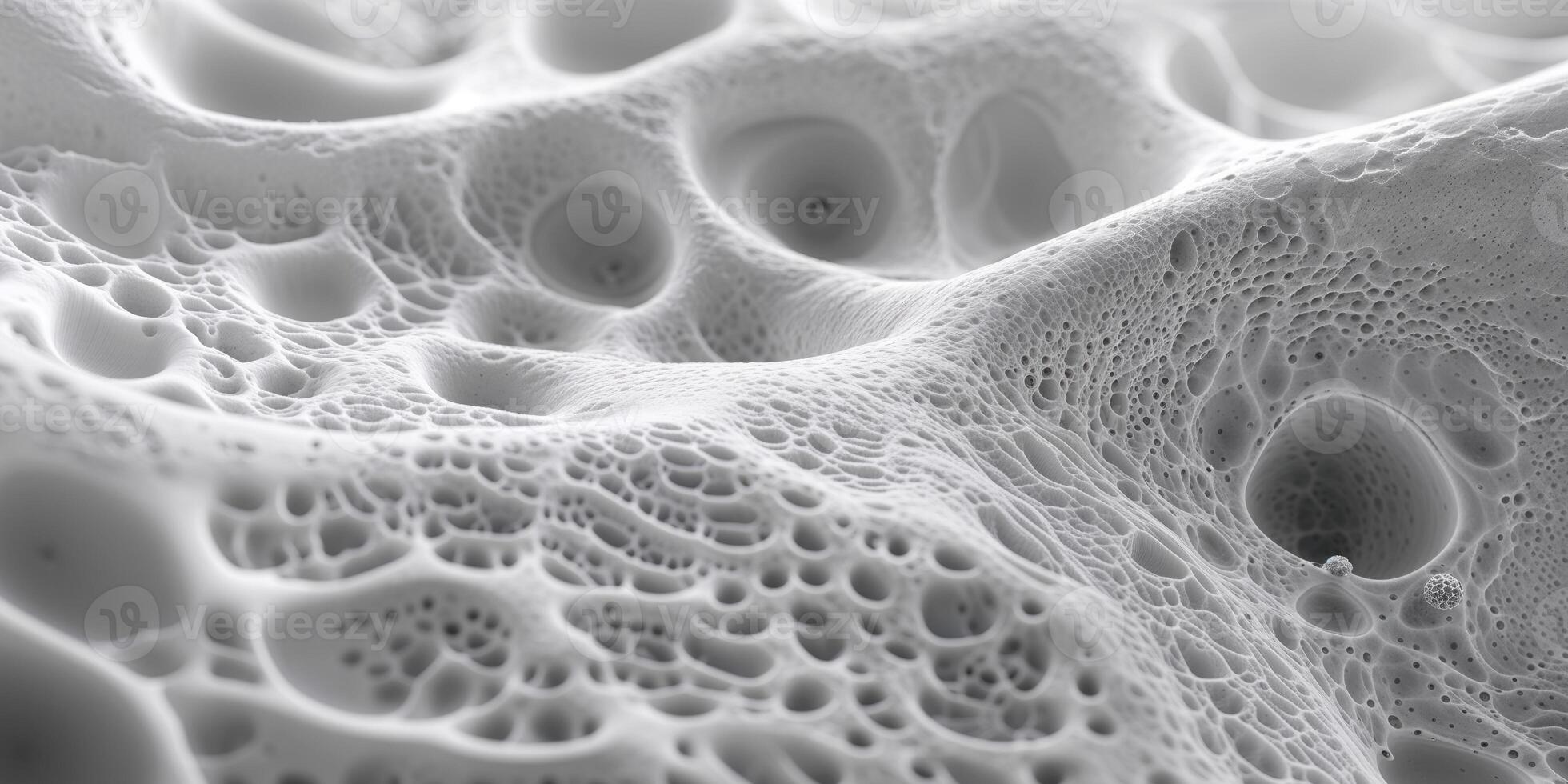 A close up of a white substance with bubbles photo