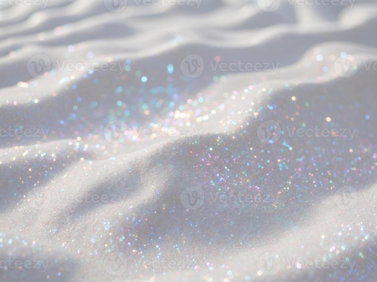 A white snow covered with glitter photo