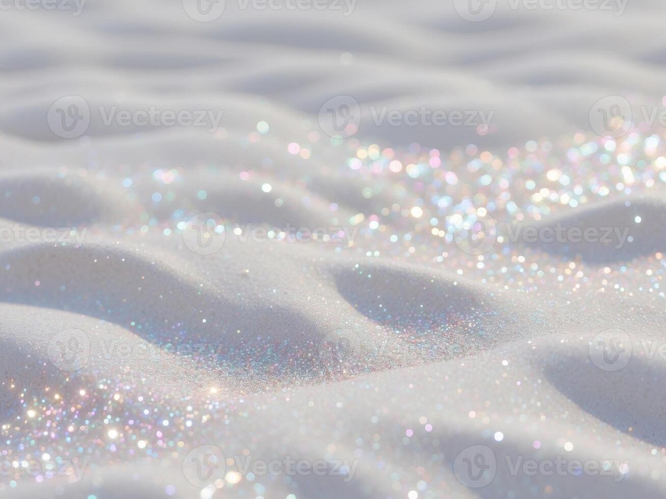 White sand with iridescent holographic glitter photo