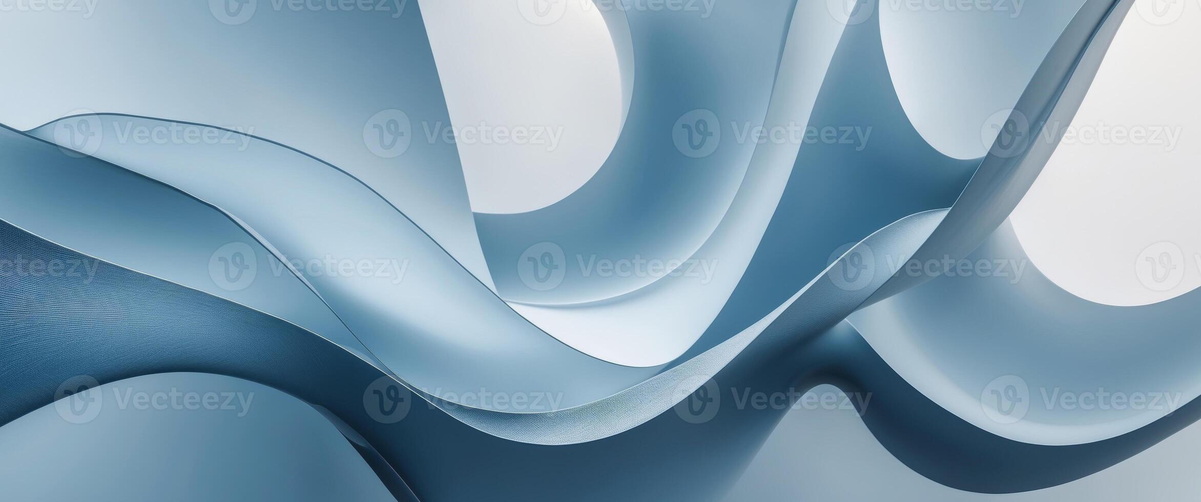 Fluid shapes create a dynamic abstract design in blue. photo