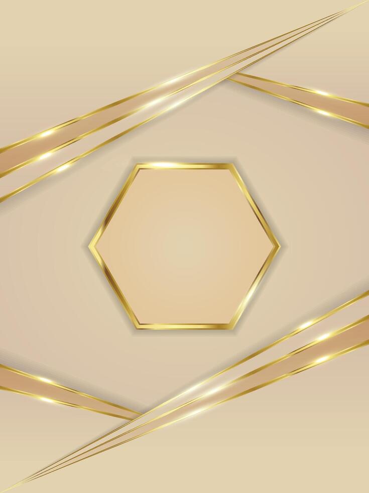Modern luxury abstract background golden strips vector