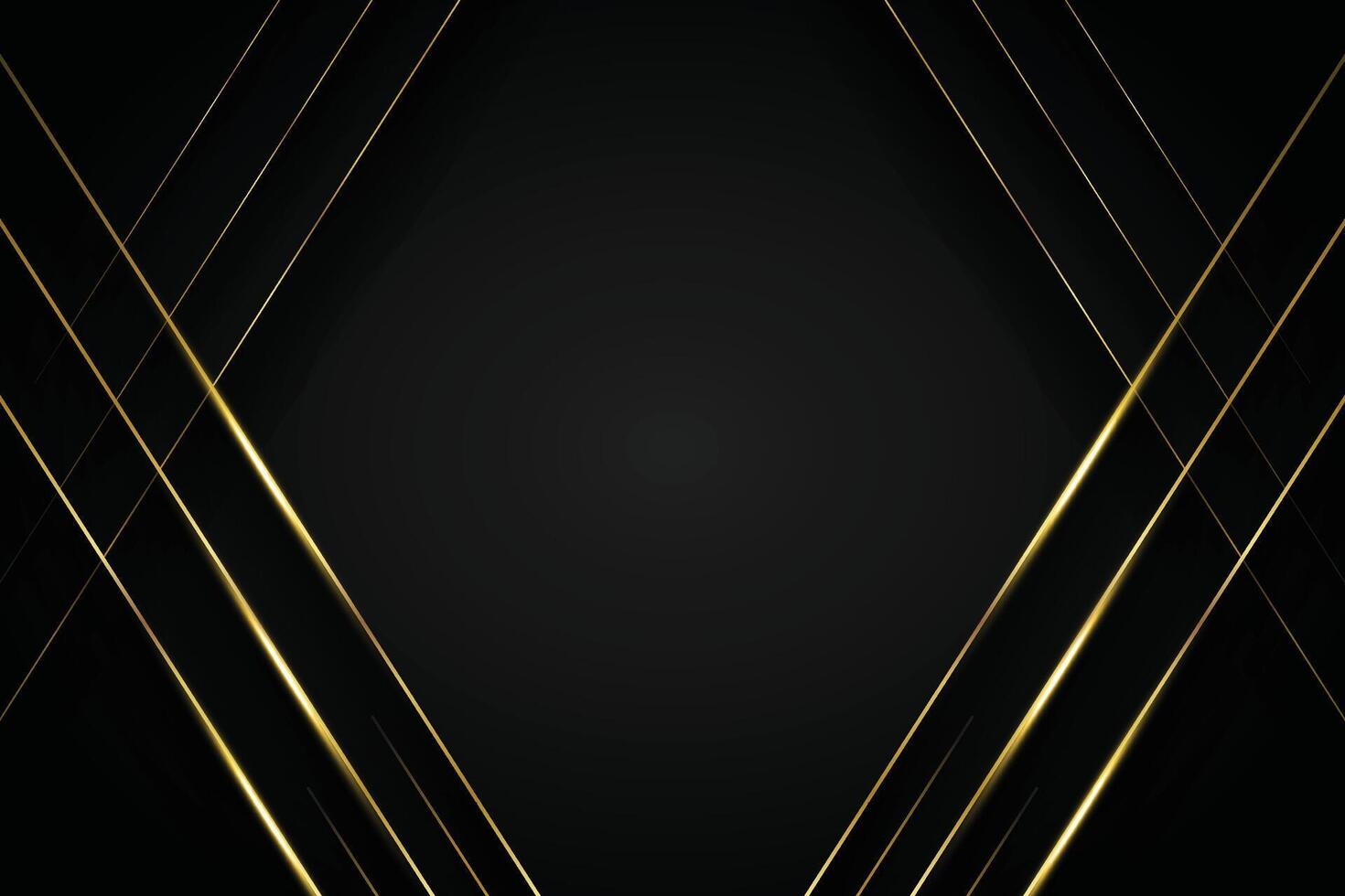 Abstract template black and grey geometric with golden line layer on black background. Luxury style. Frame background. stock illustration vector
