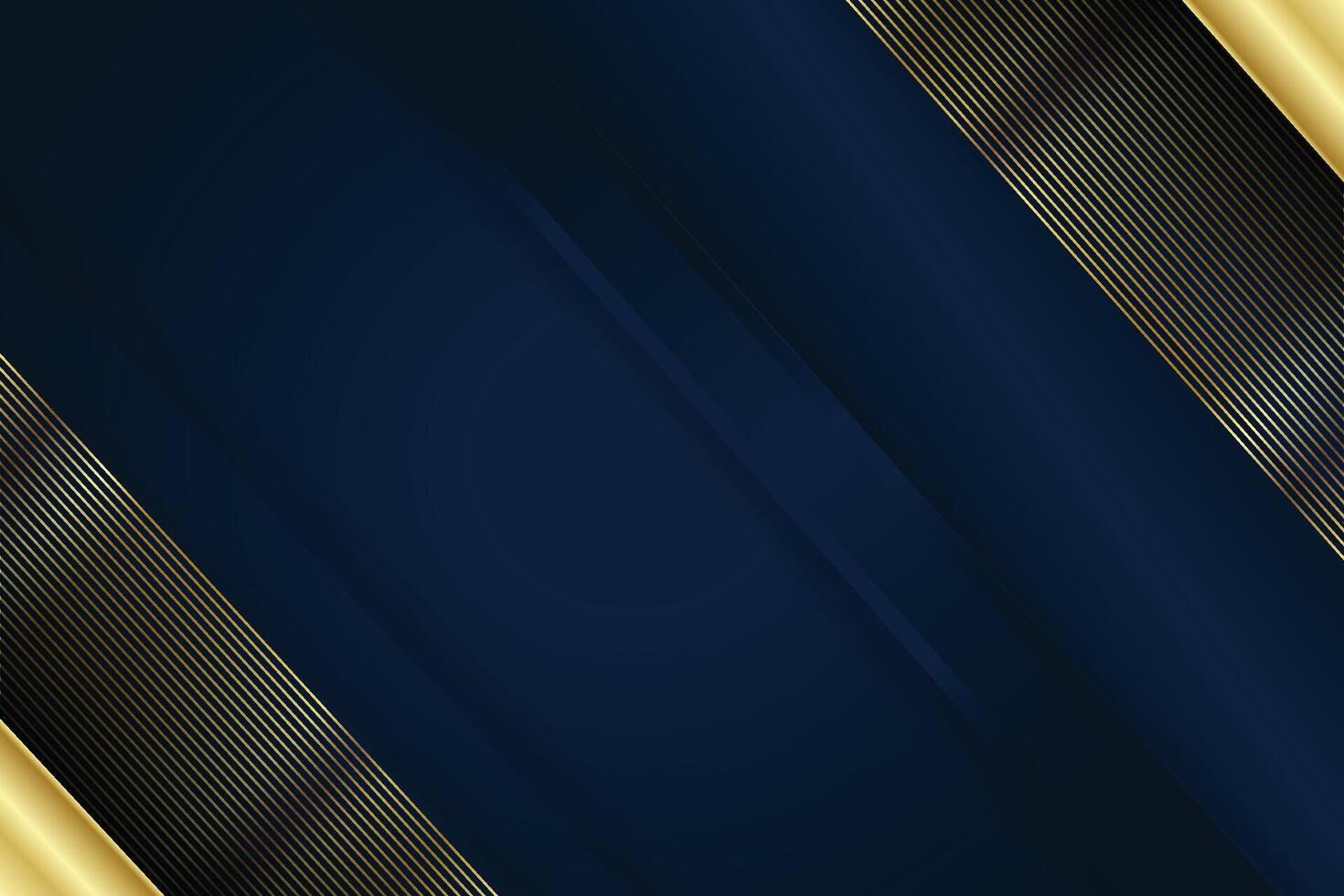 Abstract golden lines diagonal overlapping on blue background vector