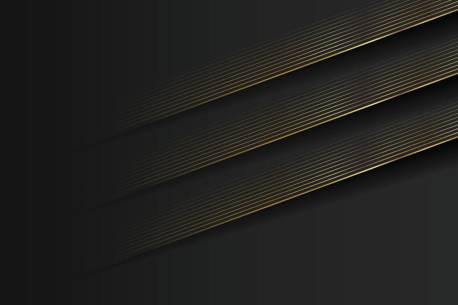 Golden lines luxury on white overlap brown and black shades color background. elegant realistic paper cut style 3d vector