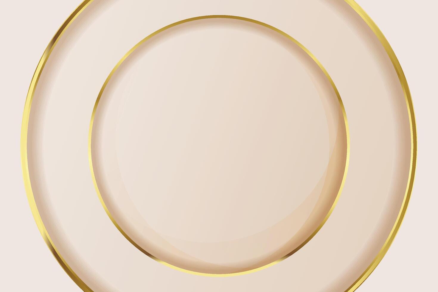 Luxurious light peach color background with golden circles vector