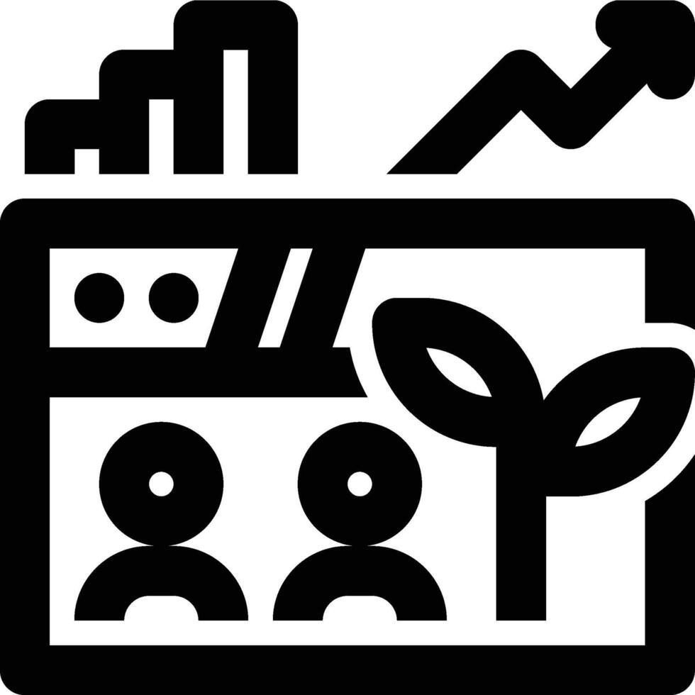 Organic Traffic, Organic Visitor, Website Traffic Outline Icon vector