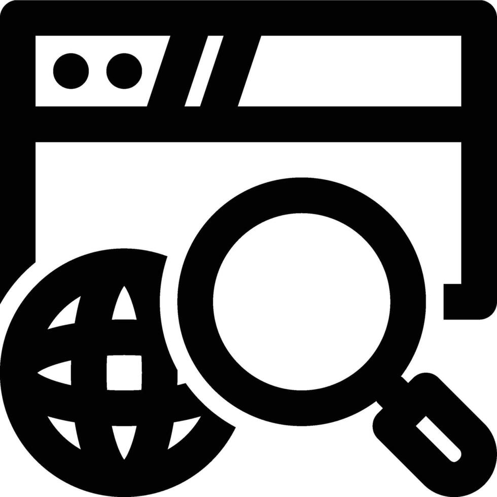 Website Search, Web Search, Search Engine Outline Icon vector