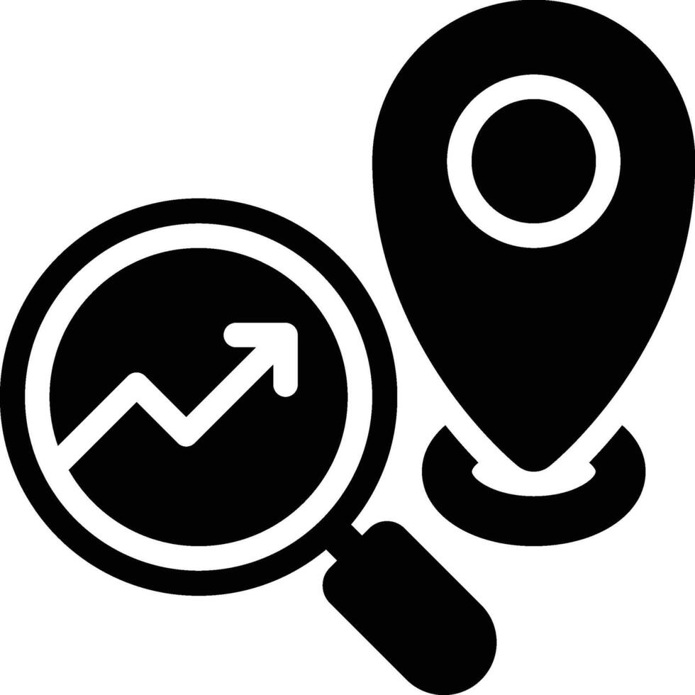 Local Seo, Local, Search Engine Glyph Solid Icon vector