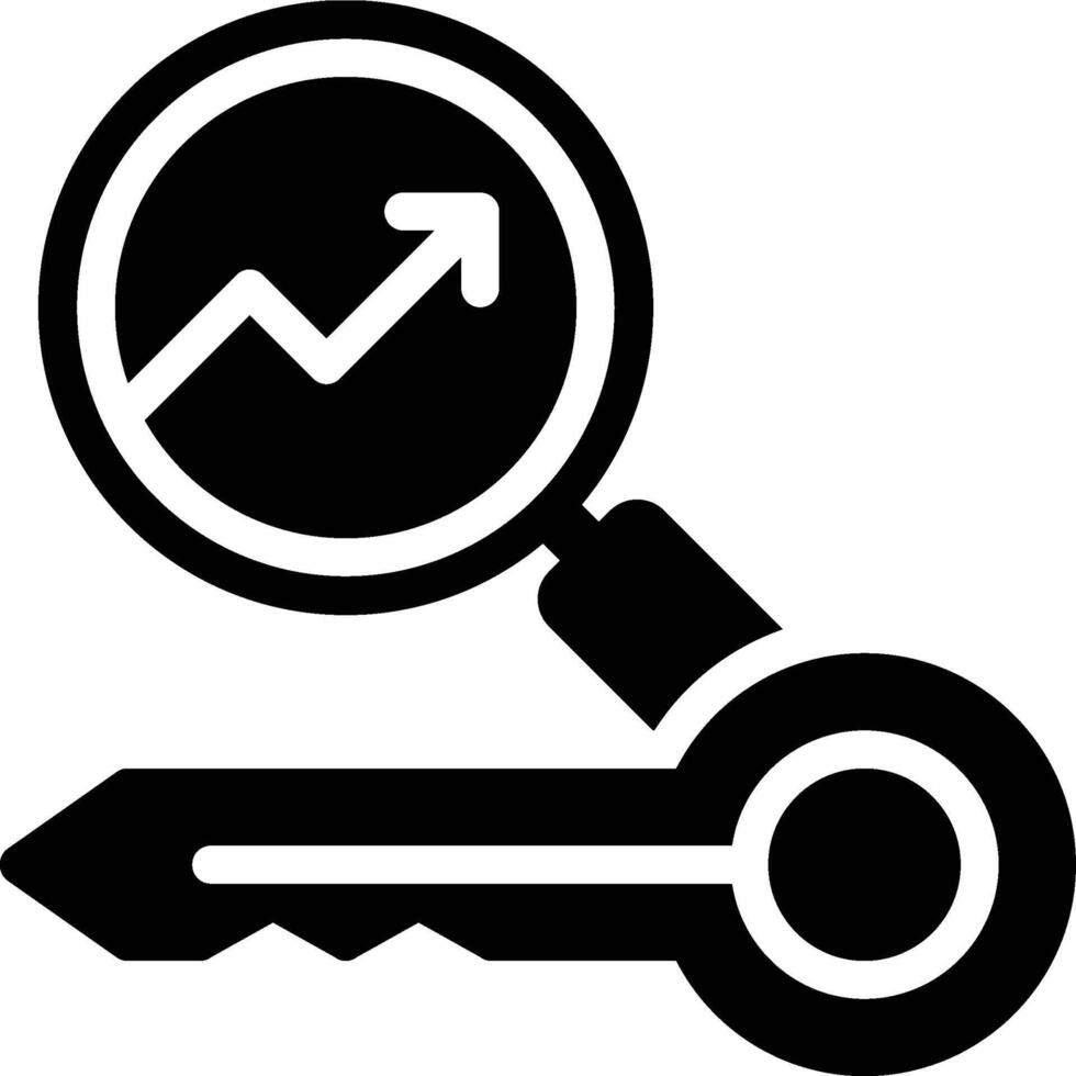 SEO Keyword, SEO, Search Engine Glyph Solid Icon vector