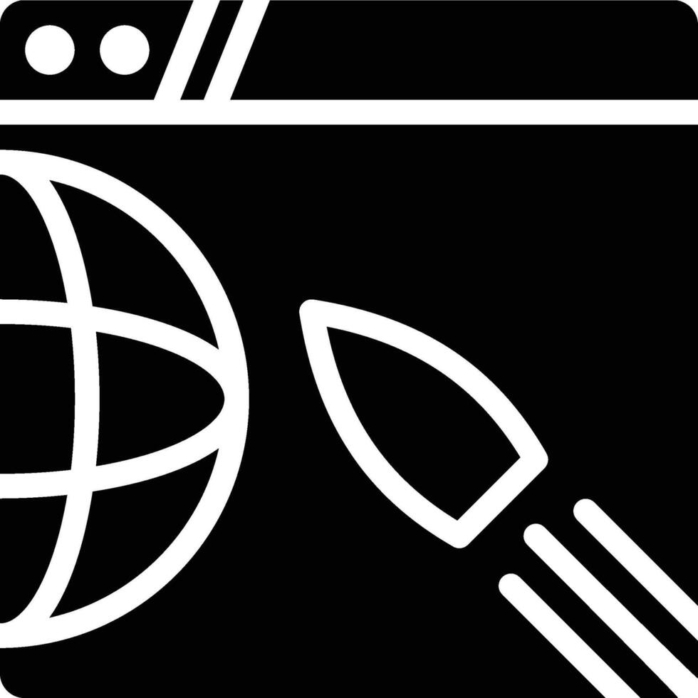 Website Speed, Web Speed, Web Performance Glyph Solid Icon vector