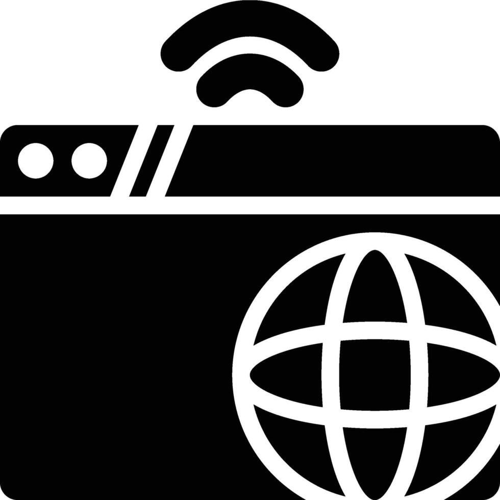 Website, Webpage, Web Page Glyph Solid Icon vector