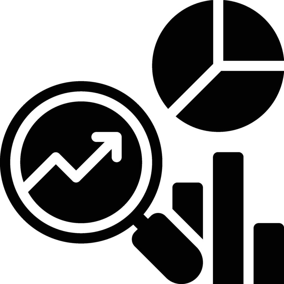 SEO Analysis, SEO Research, Search Engine Glyph Solid Icon vector