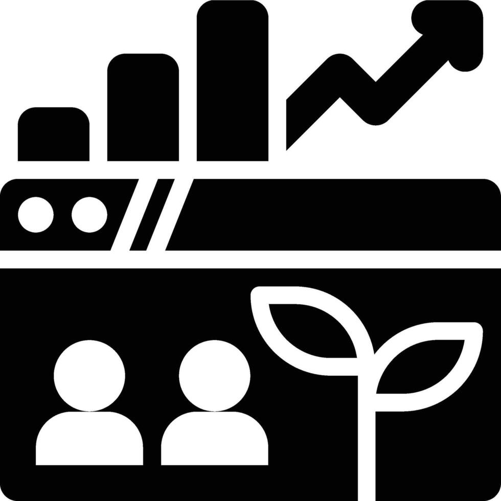 Organic Traffic, Organic Visitor, Website Traffic Glyph Solid Icon vector