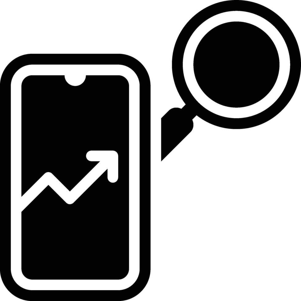 Mobile SEO, Mobile Optimization, Mobile Glyph Solid Icon vector
