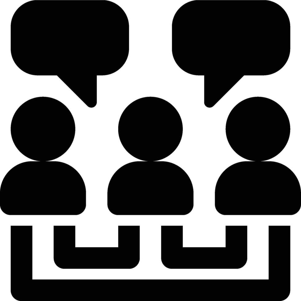 Social Engagement, Social Involvement, Social Participation Glyph Solid Icon vector