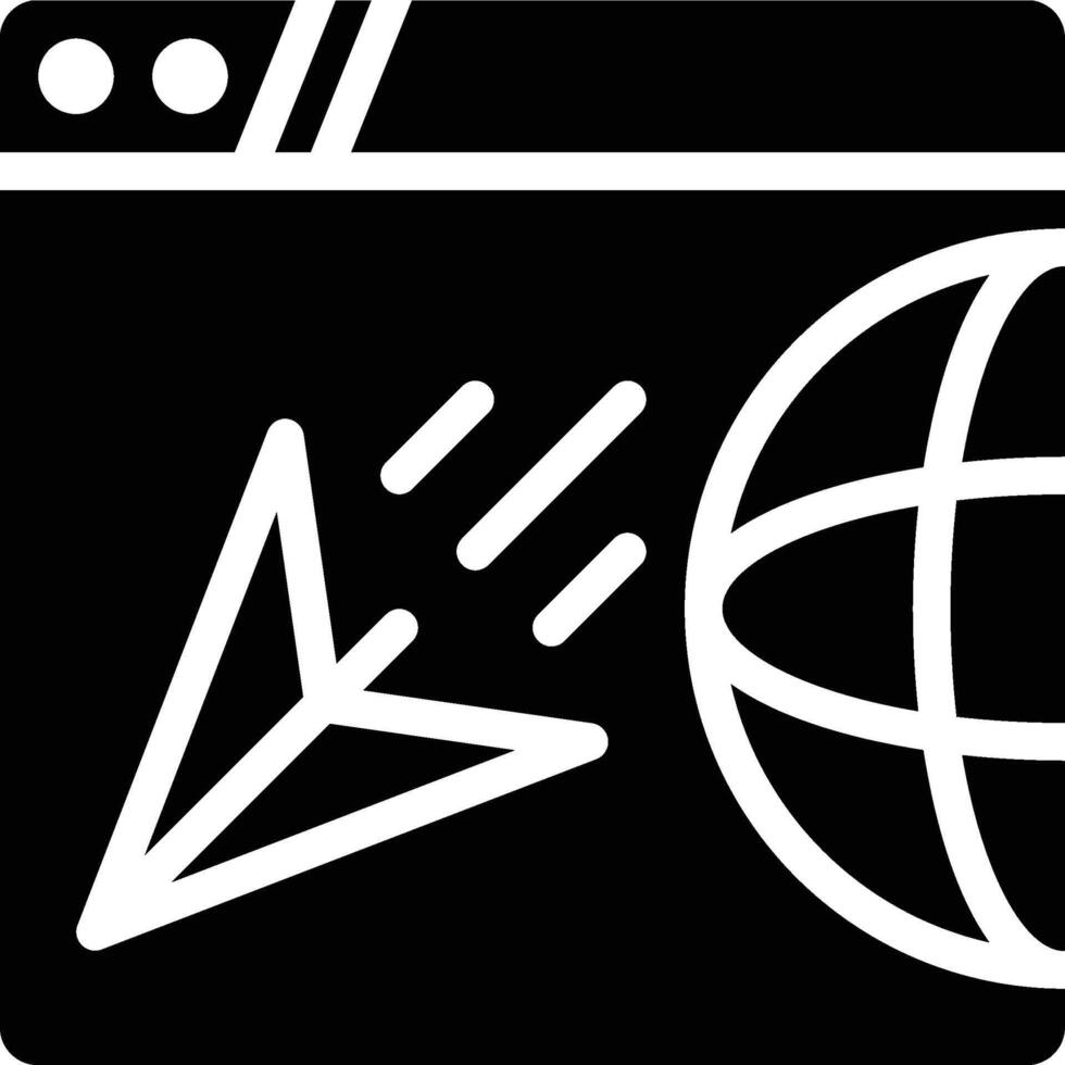 Landing Page, Webpage, SEO Glyph Solid Icon vector