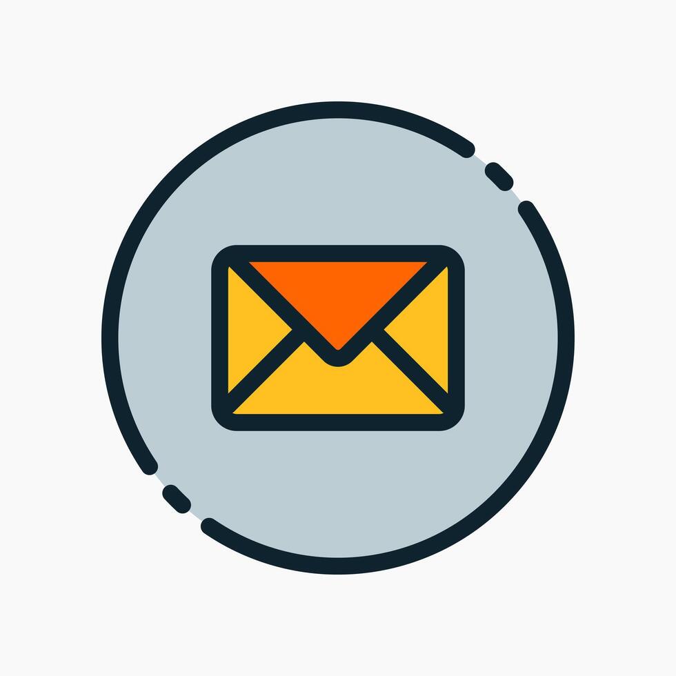 Design Illustration graphic of message icon with colored line style. Suitable for UI, mobile design, web design, etc. vector