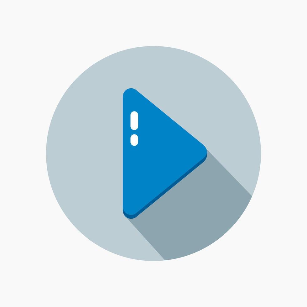 Design Illustration graphic of play button icon with flat style. Suitable for UI, mobile design, web design, etc. vector