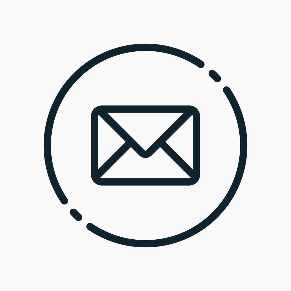 Design Illustration graphic of message icon with line style. Suitable for UI, mobile design, web design, etc. vector