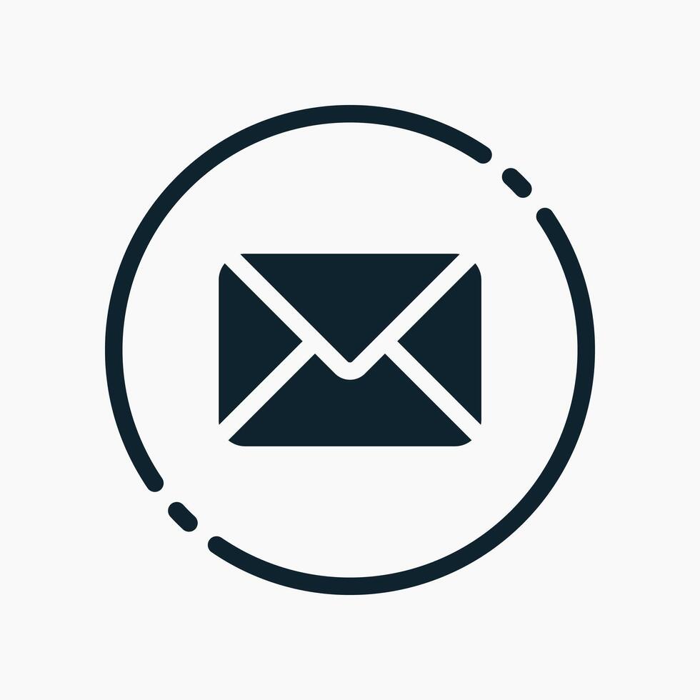 Design Illustration graphic of message icon with glyph style. Suitable for UI, mobile design, web design, etc. vector