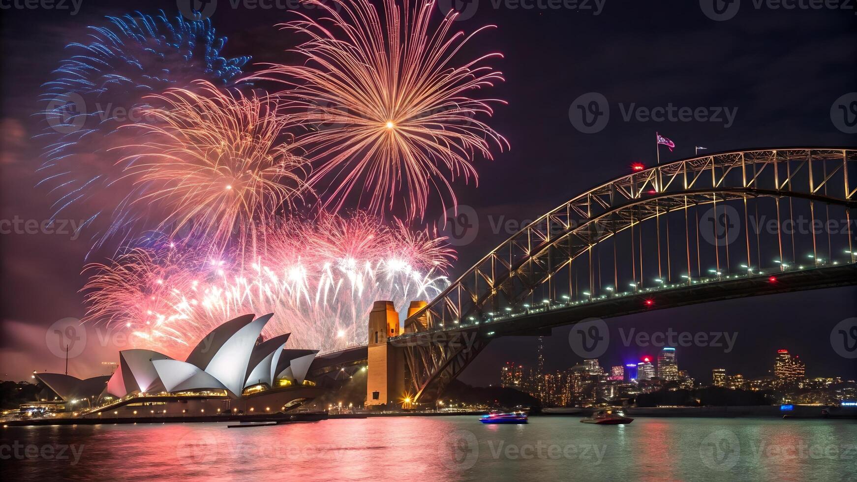 Sydney Harbour Bridge New Years Eve Fireworks Spectacular fireworks photo