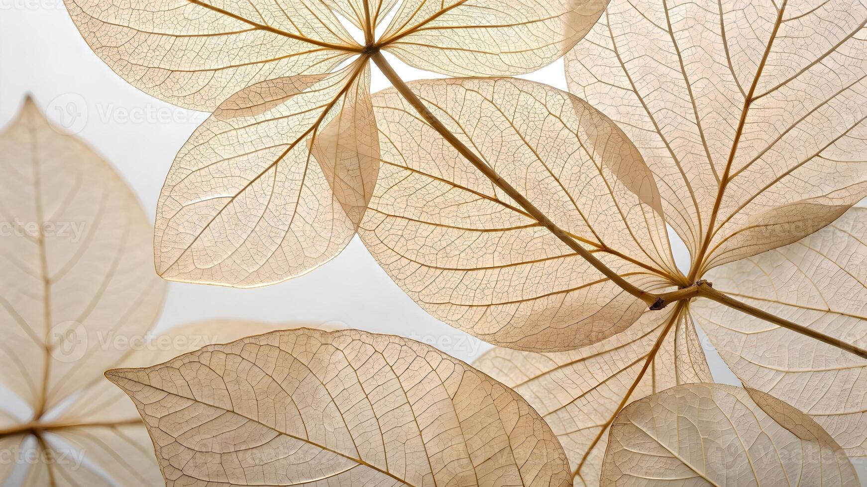 Aerial View of Delicate Leaf Patterns, Highlighting Natures Intricate Design, Landscape with Transparent Leaves, Botanical Beauty, Plant Texture, Eco Friendly Aesthetics, Natural Backgrounds, photo