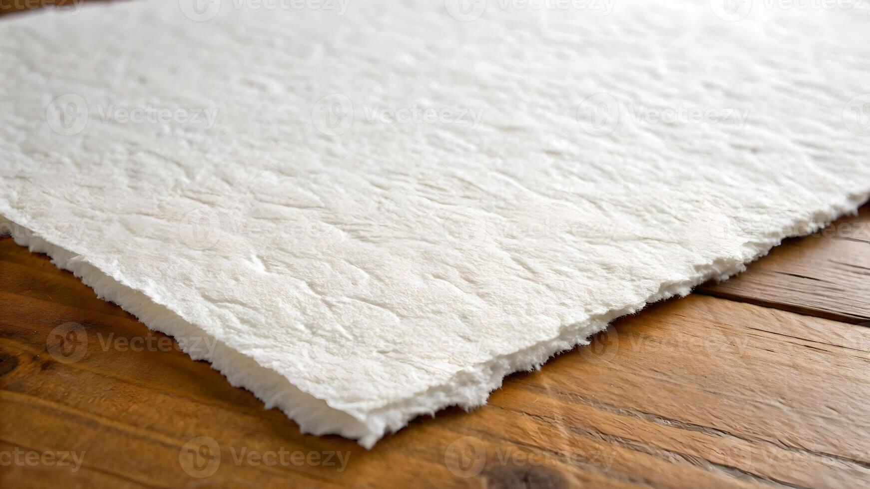 White Cotton Fabric on Wooden Surface, Close Up Texture of Soft Material, Eco Friendly Textile for Crafting and Sewing, Sustainable Fashion Resource, Natural Fiber Product, Environmentally Friendly photo