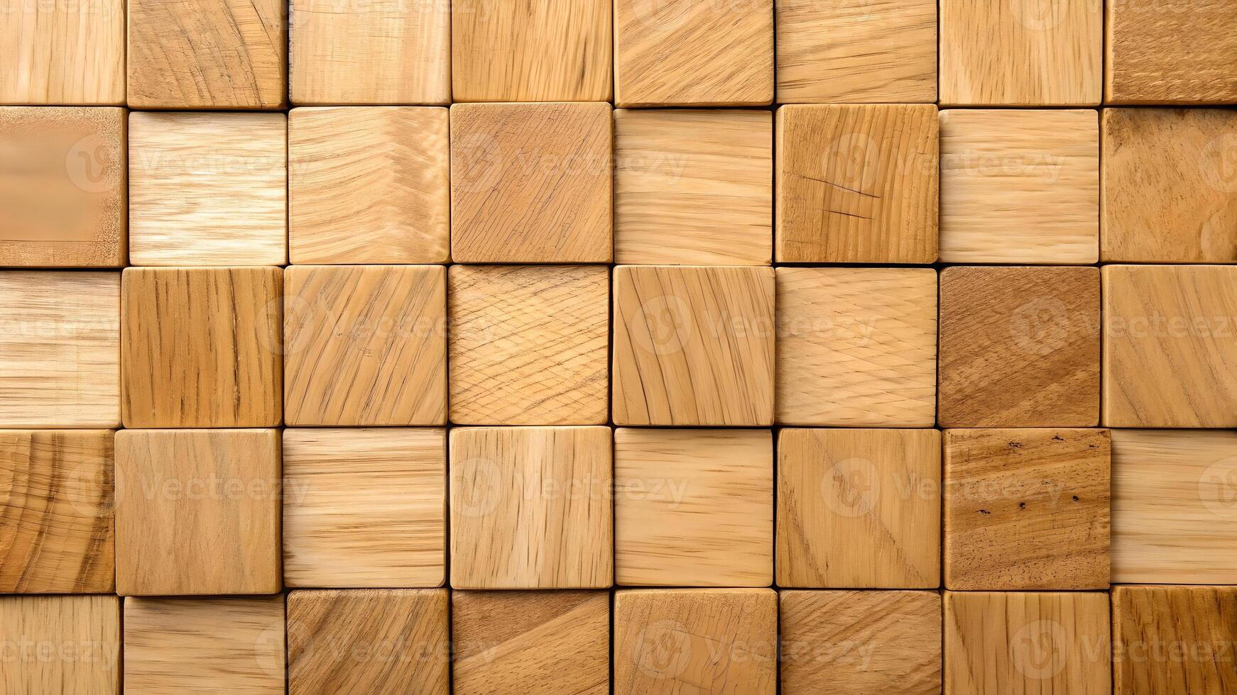 Aerial View of Wooden Cubes, Displaying Unique Patterns and Textures, Artistic Arrangement for Design Projects, Eco Friendly Material Use, Sustainable Architecture Inspiration, Natural Wood Grain photo