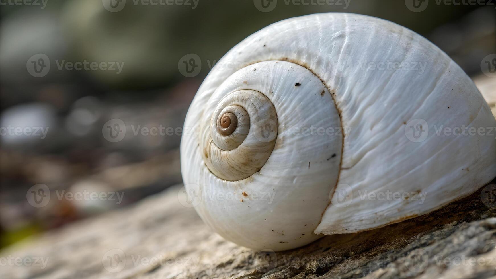 Close Up of Seashell on Rocky Beach, Highlighting Marine Life and Coastal Ecosystems, Nature Photography with Spiral Shell Details, Ocean Conservation, Environmental Awareness, Sustainable Tourism, photo