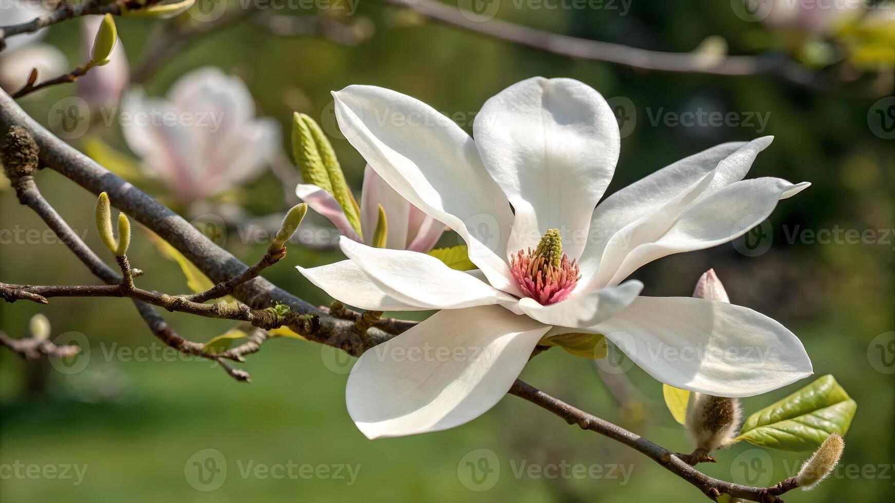 Magnolia flower in full bloom on a sunny day for nature enthusiasts and gardeners seeking springtime beauty bloom photo